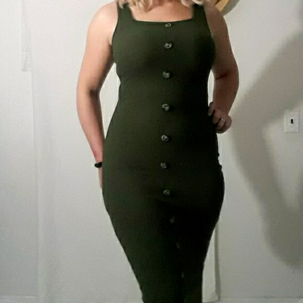 Hunter green dress Shein dress Sz Medium